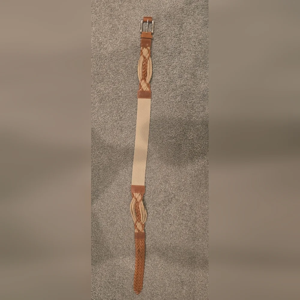 Boho Tan Rope Belt Y2K 80's Vibes Stretchy Band Statement Cottagecore